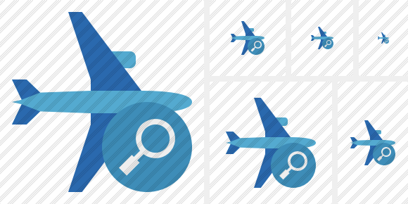 Airplane Horizontal 2 Search Icon