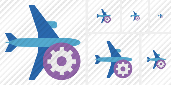 Airplane Horizontal 2 Settings Icon