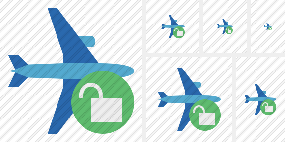 Airplane Horizontal 2 Unlock Icon