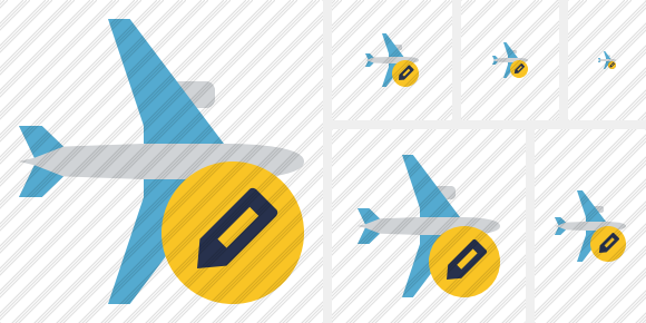 Airplane Horizontal Edit Icon