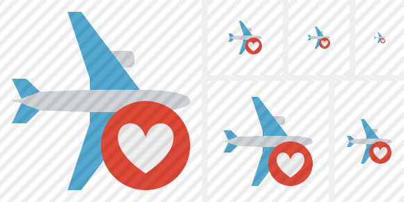 Airplane Horizontal Favorites Icon