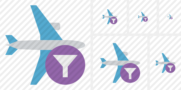 Airplane Horizontal Filter Icon