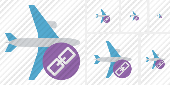 Airplane Horizontal Link Icon