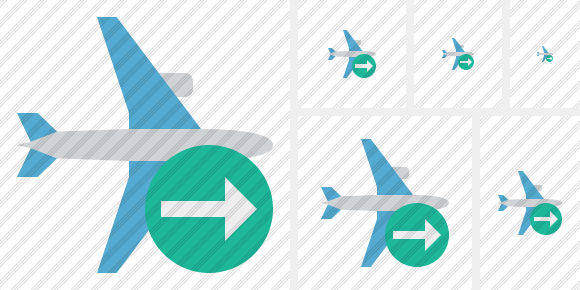 Airplane Horizontal Next Icon