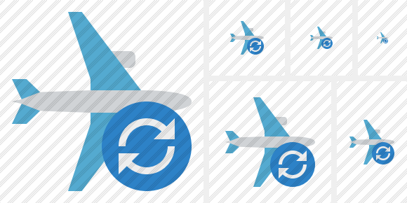 Airplane Horizontal Refresh Icon