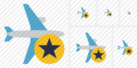  Airplane Horizontal Star