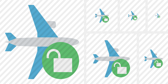 Airplane Horizontal Unlock Icon