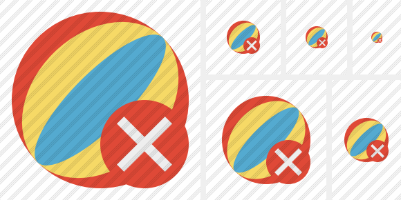 Beach Ball Cancel Icon