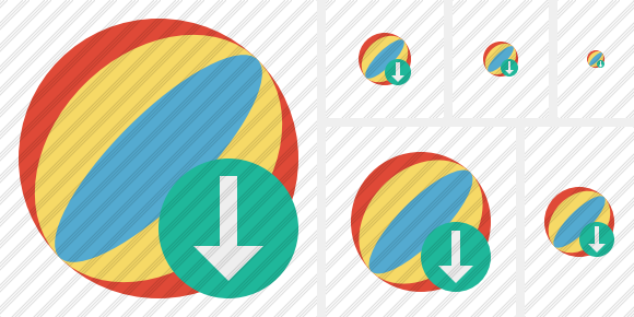 Beach Ball Download Icon