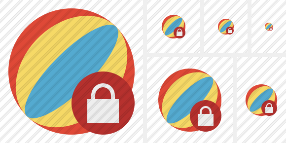 Beach Ball Lock Icon