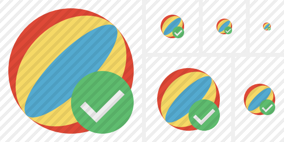 Beach Ball Ok Icon