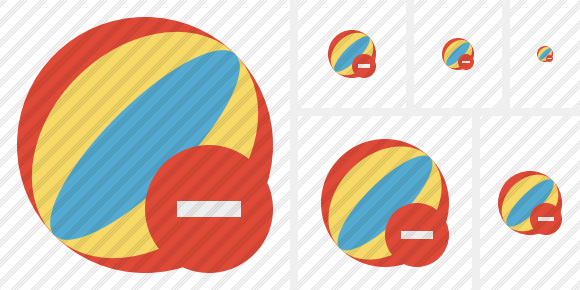 Beach Ball Stop Icon