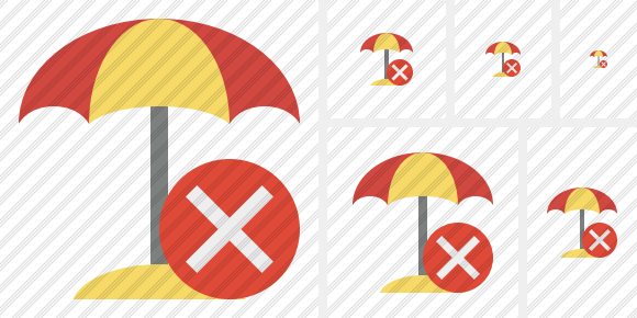 Icone Beach Umbrella Cancel