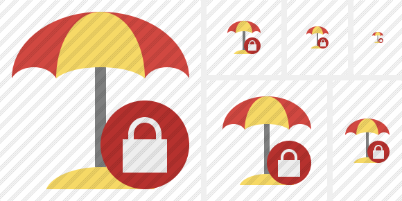 Beach Umbrella Lock Icon