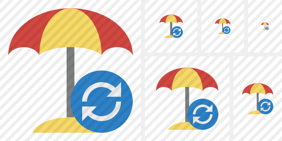 Beach Umbrella Refresh Icon