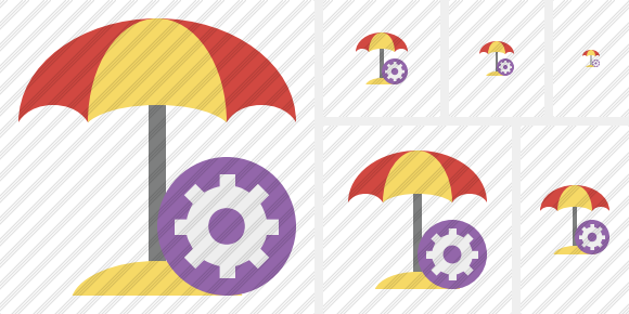 Beach Umbrella Settings Icon