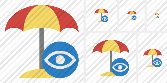 Beach Umbrella View Icon