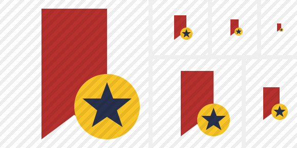 Bookmark Red Star Icon