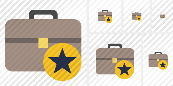 Briefcase Star Icon