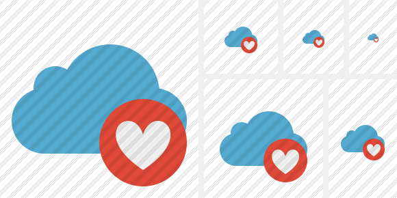 Cloud Blue Favorites Icon