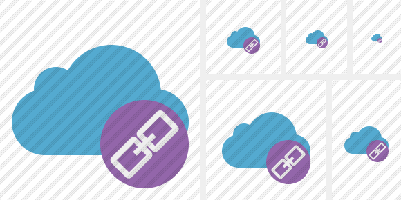 Cloud Blue Link Icon