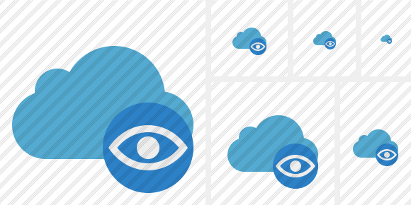 Cloud Blue View Icon