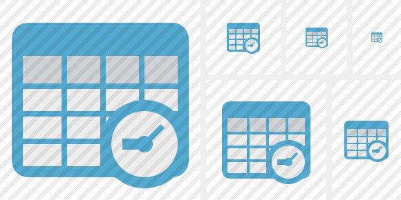 Database Table Clock Icon