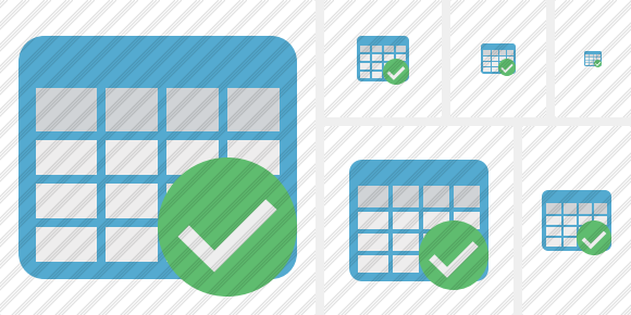 Database Table Ok Icon