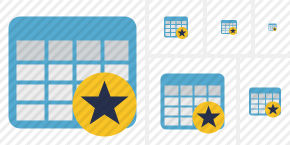 Database Table Star Icon