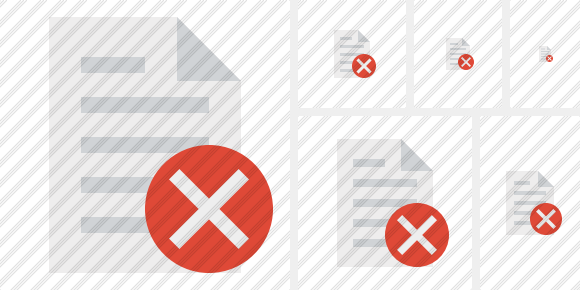 Document Cancel Icon