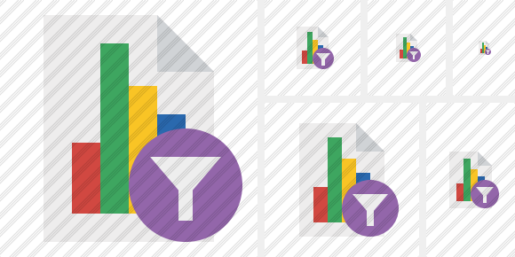 Icone Document Chart Filter