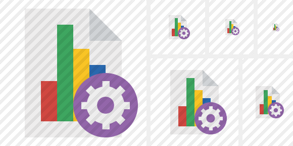 Icone Document Chart Settings