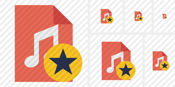 File Music Star Icon