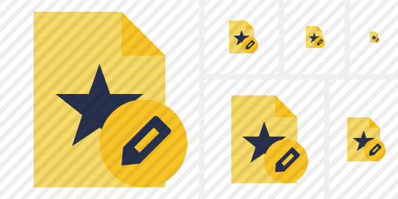 File Star Edit Icon