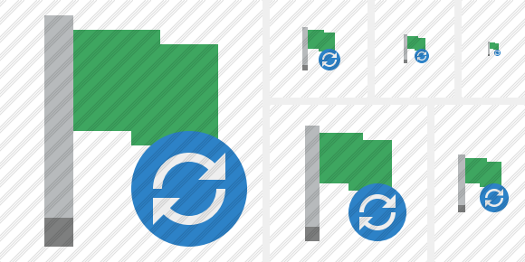 Flag Green Refresh Icon