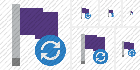 Flag Purple Refresh Icon