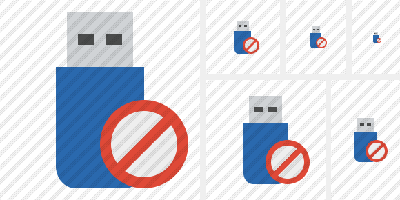 Flash Drive Block Icon