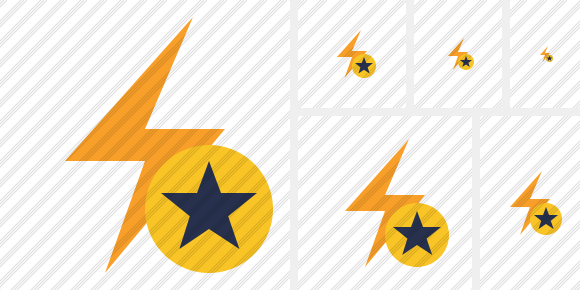 Flash Star Icon