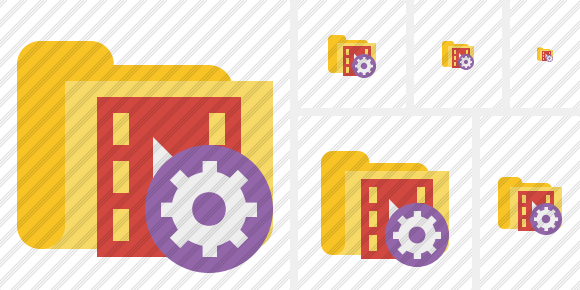 Folder Movie Settings Icon Folder Movie Settings Icon