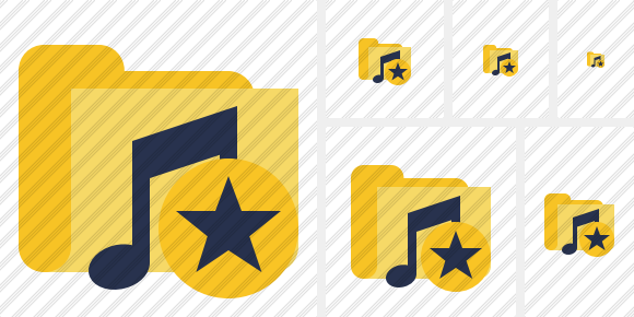 Folder Music Star Icon