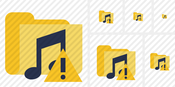 Folder Music Warning Icon