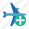 Airplane Horizontal 2 Add Icon