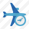 Airplane Horizontal 2 Clock Icon