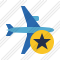 Airplane Horizontal 2 Star Icon