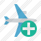 Airplane Horizontal Add Icon