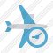 Airplane Horizontal Clock Icon