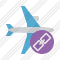 Airplane Horizontal Link Icon