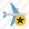 Airplane Horizontal Star Icon