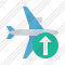 Airplane Horizontal Upload Icon