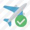 Airplane Ok Icon